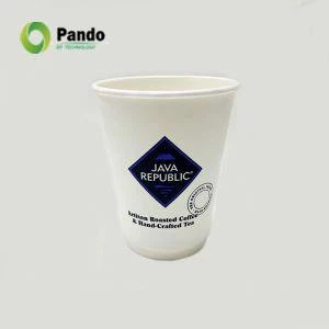 Pielāgots logo apdrukāts PLA dubultā sienas papīra kauss